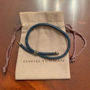 David Yurman blue leather bracelet